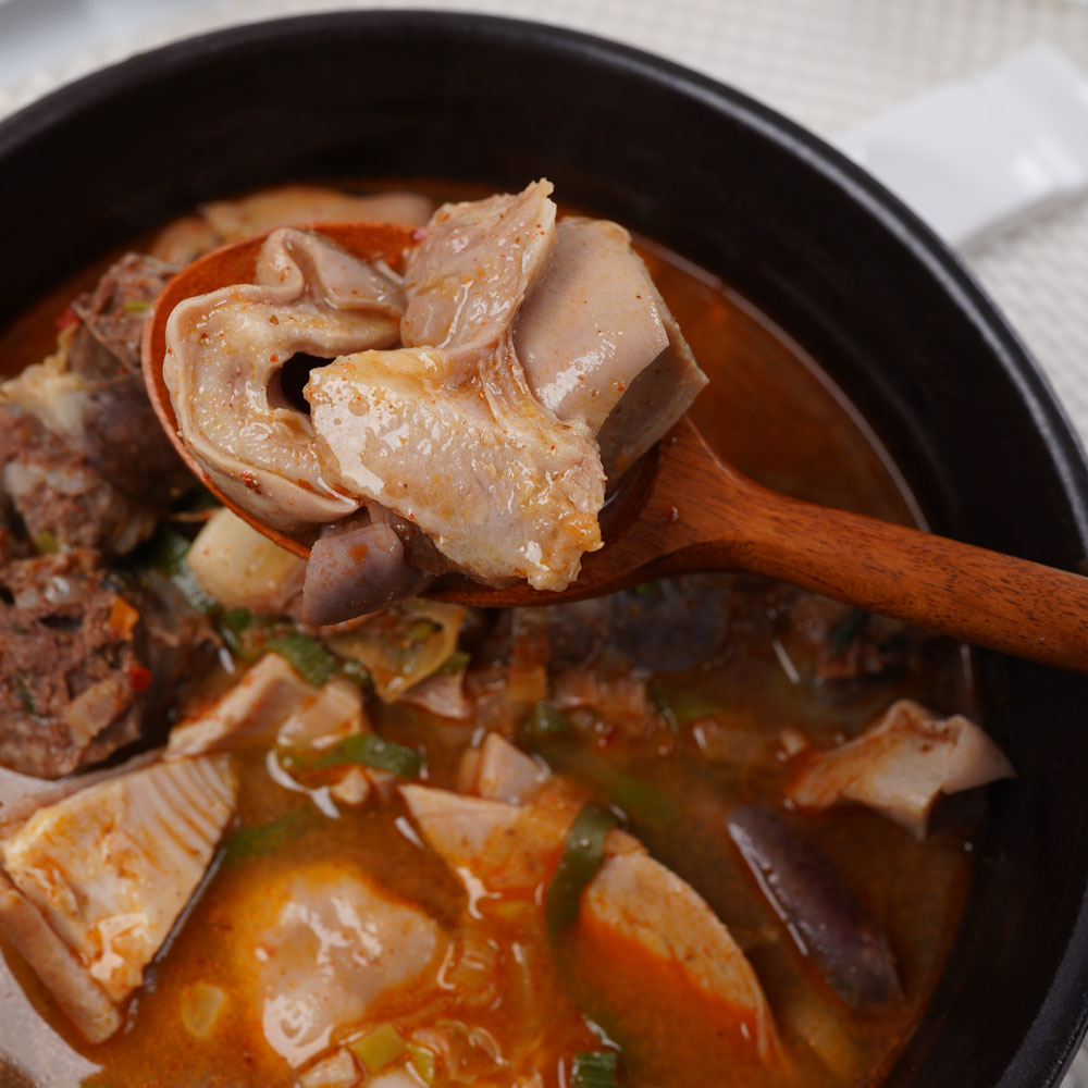 백암왕순대 밀키트 얼큰 오소리 순대국 5팩 : 백암왕순대