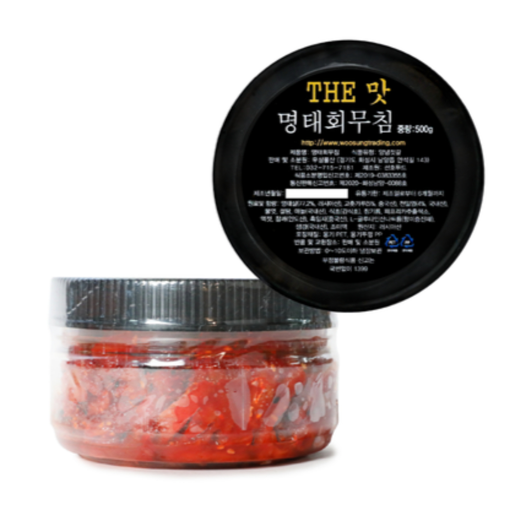 [맛보장 품질보장] 속초명물 명태회무침 명태초무침 500g 밑반찬 코다리냉면고명 : 우성물산