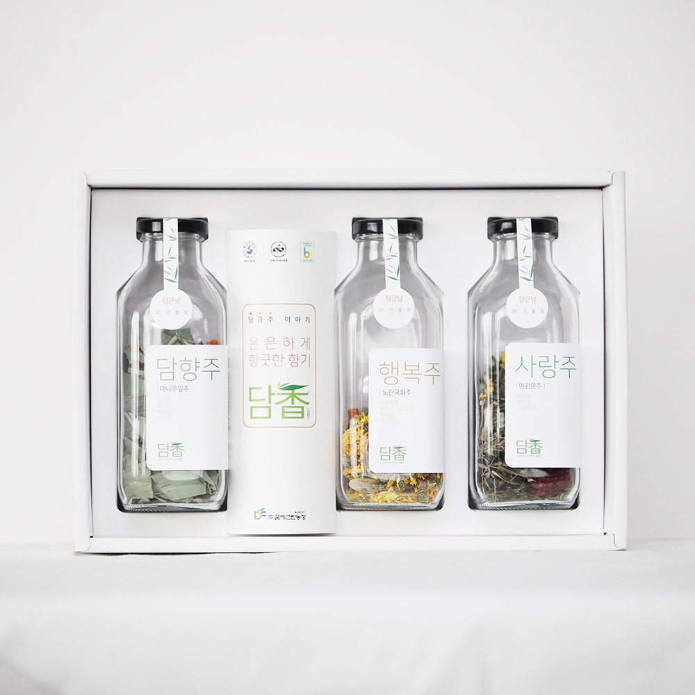 담향 담금주 선물세트 1호 (담향주,행복주,사랑주) : 담양장터