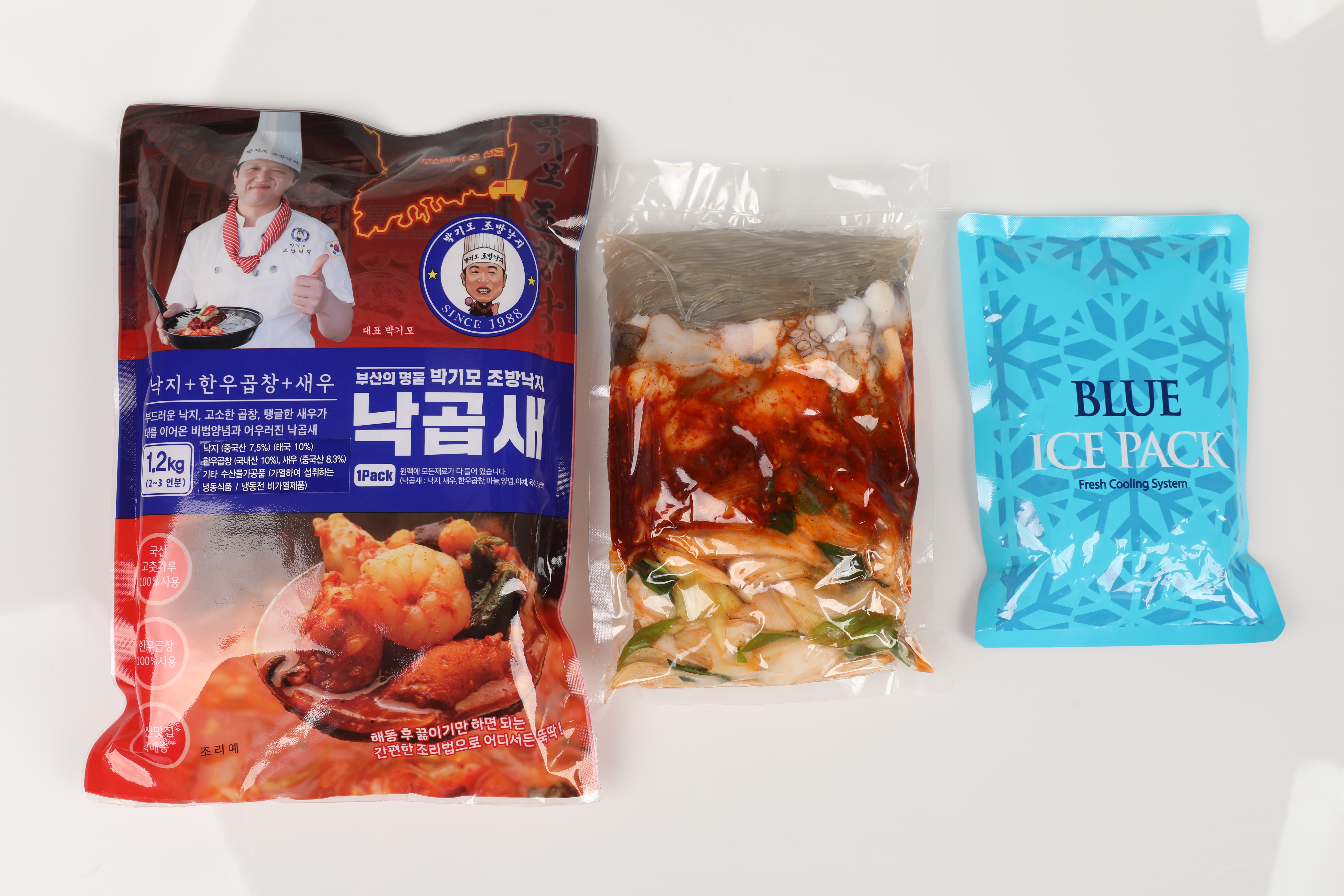 부산 원조 낙곱새 대용량 1200g 밀키티 캠핑 박기모조방낙지 3인분 : 조방낙지