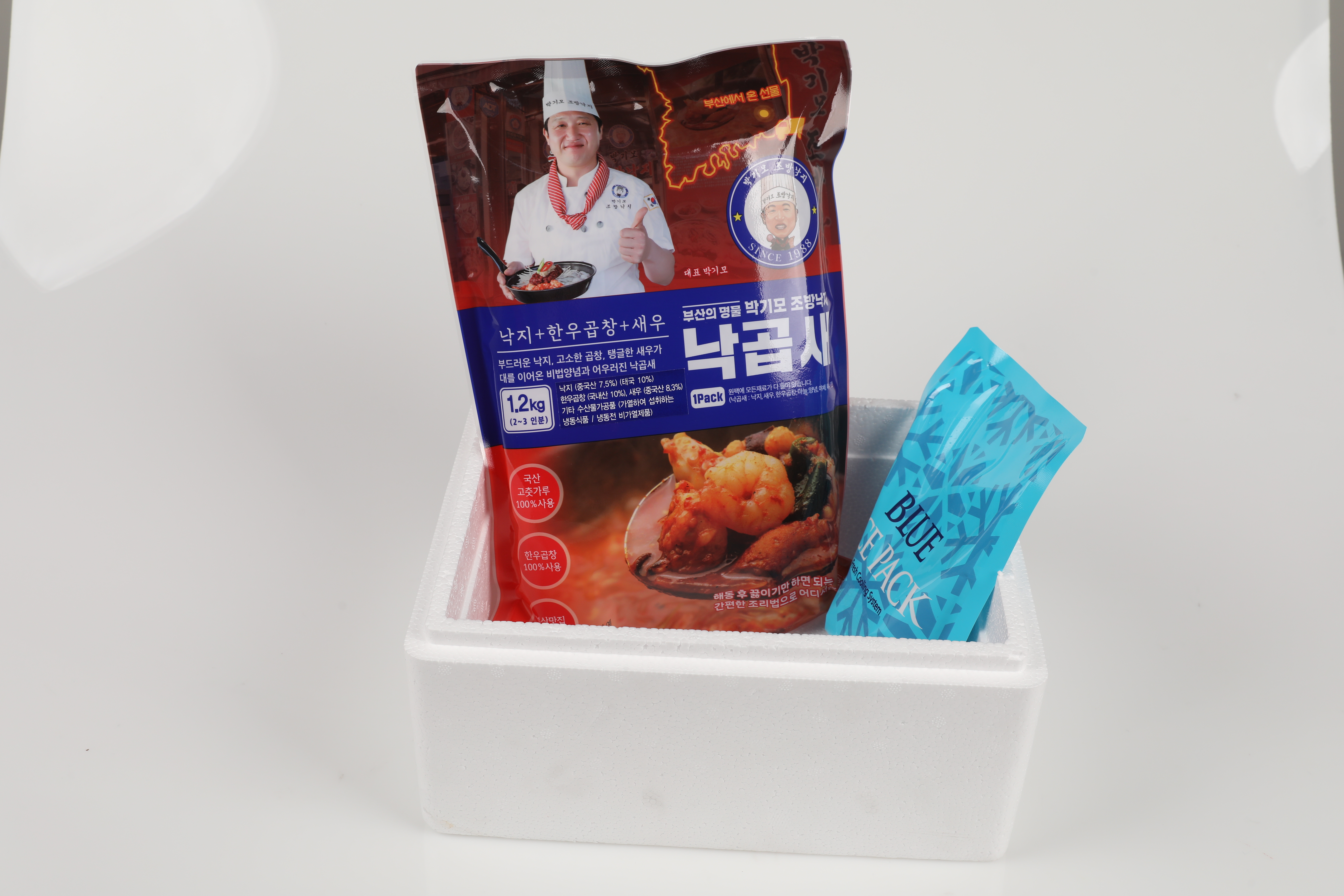 부산 원조 낙곱새 대용량 1200g 밀키티 캠핑 박기모조방낙지 3인분 : 조방낙지