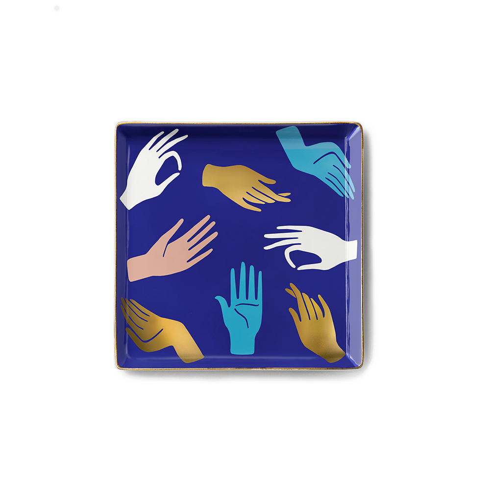 세라믹 트레이 캄싸(블루) - Ceramic Trays Hamsa(Blue) : alkovloves