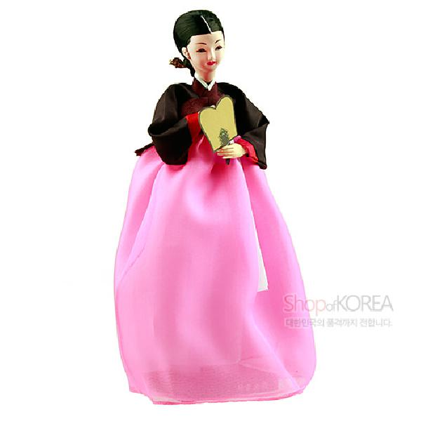 한복인형-부채귀부인[분홍치마] : 샵오브코리아