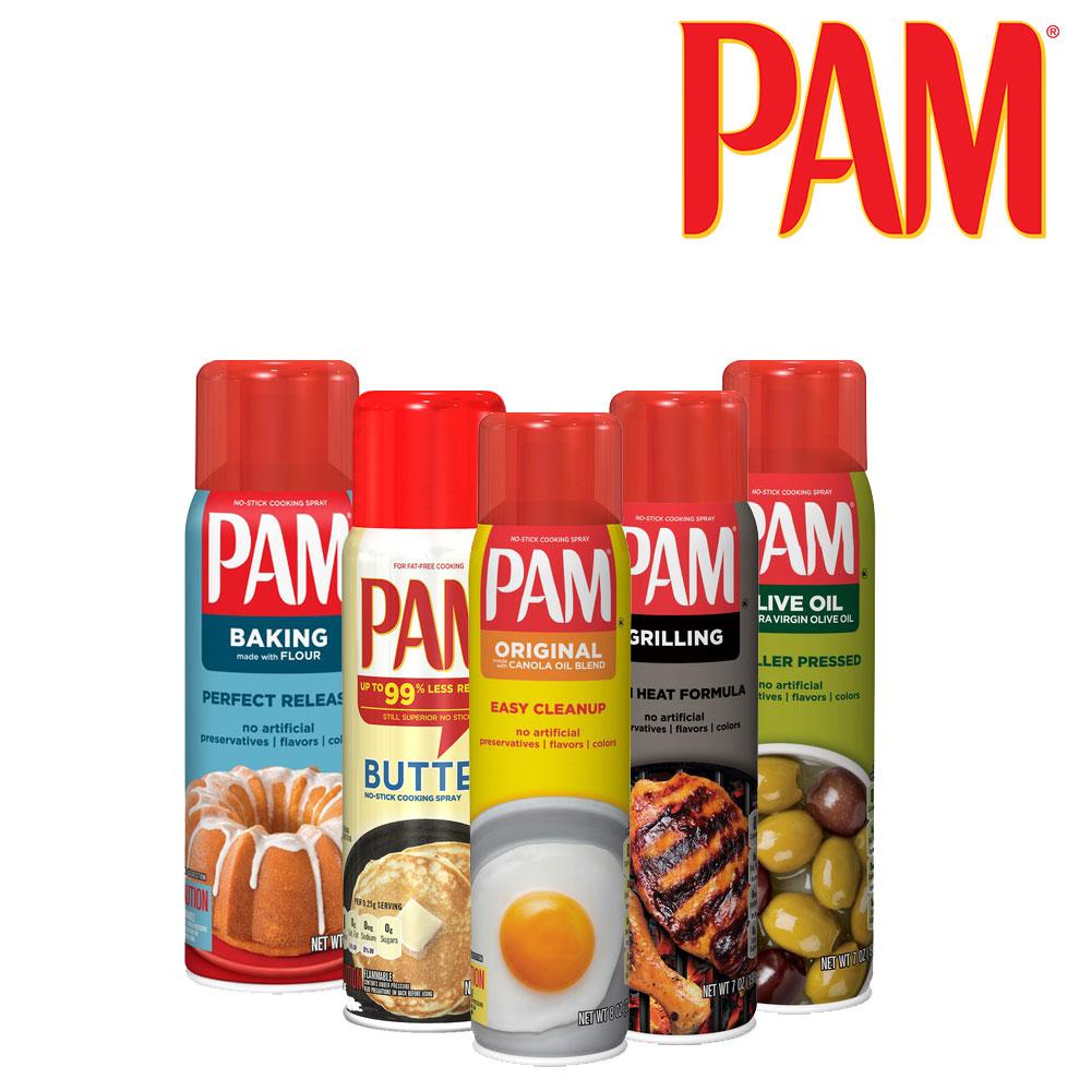 PAM 팜 쿠킹 스프레이 6종 모음 오리지날 그릴 버터 베이킹 올리브 PAM Cooking Spray 8 oz : 더 세트
