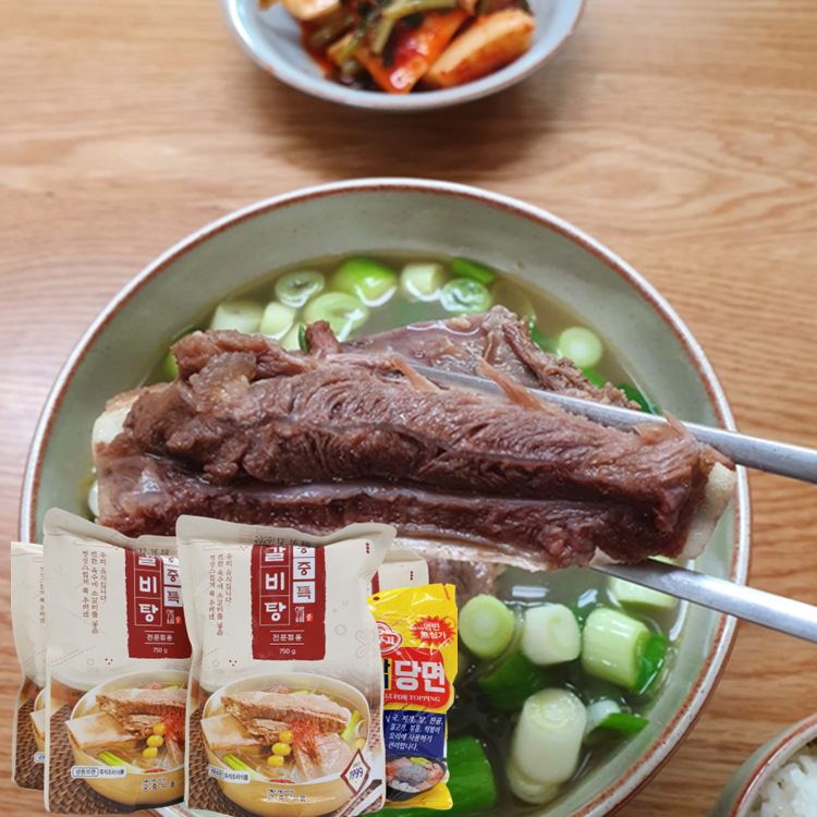 궁중식품 특 갈비탕 소갈비탕 고기가득 당면100g 포함 3개 : 연주푸드