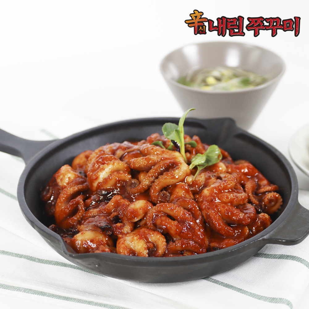 신내린 불향 숯불 불맛 직화 불 쭈꾸미 볶음 양념 착한낙지 캠핑 쭈구미 주꾸미 볶음 4팩 : 온웨이