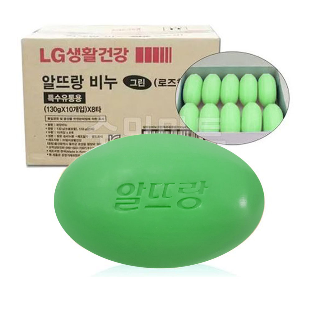 LG생활건강 알뜨랑 비누 130g x 30개 차밍 세수비누 단단한비누 대용량 업소용 : 수민플러스