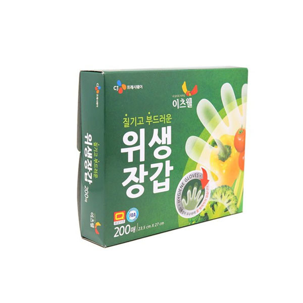 CJ 이츠웰 위생장갑 200매×3개 : 푸드007 스토어