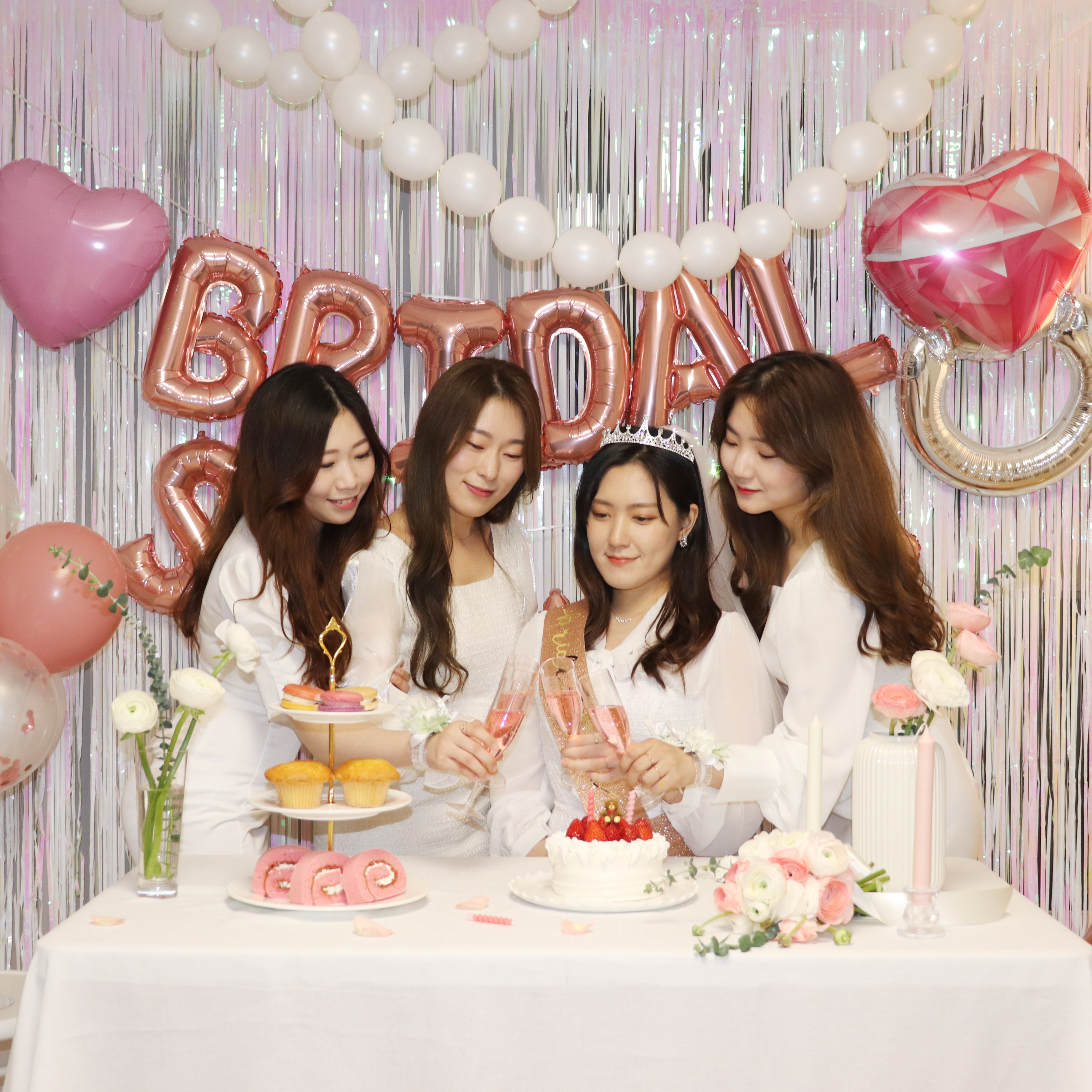 브라이덜샤워 소품 꽃팔찌 조화팔찌 손목코사지 예비신부 셀프웨딩 브샤파티 우정스냅 : 하이루씨 Hi-Lucy
