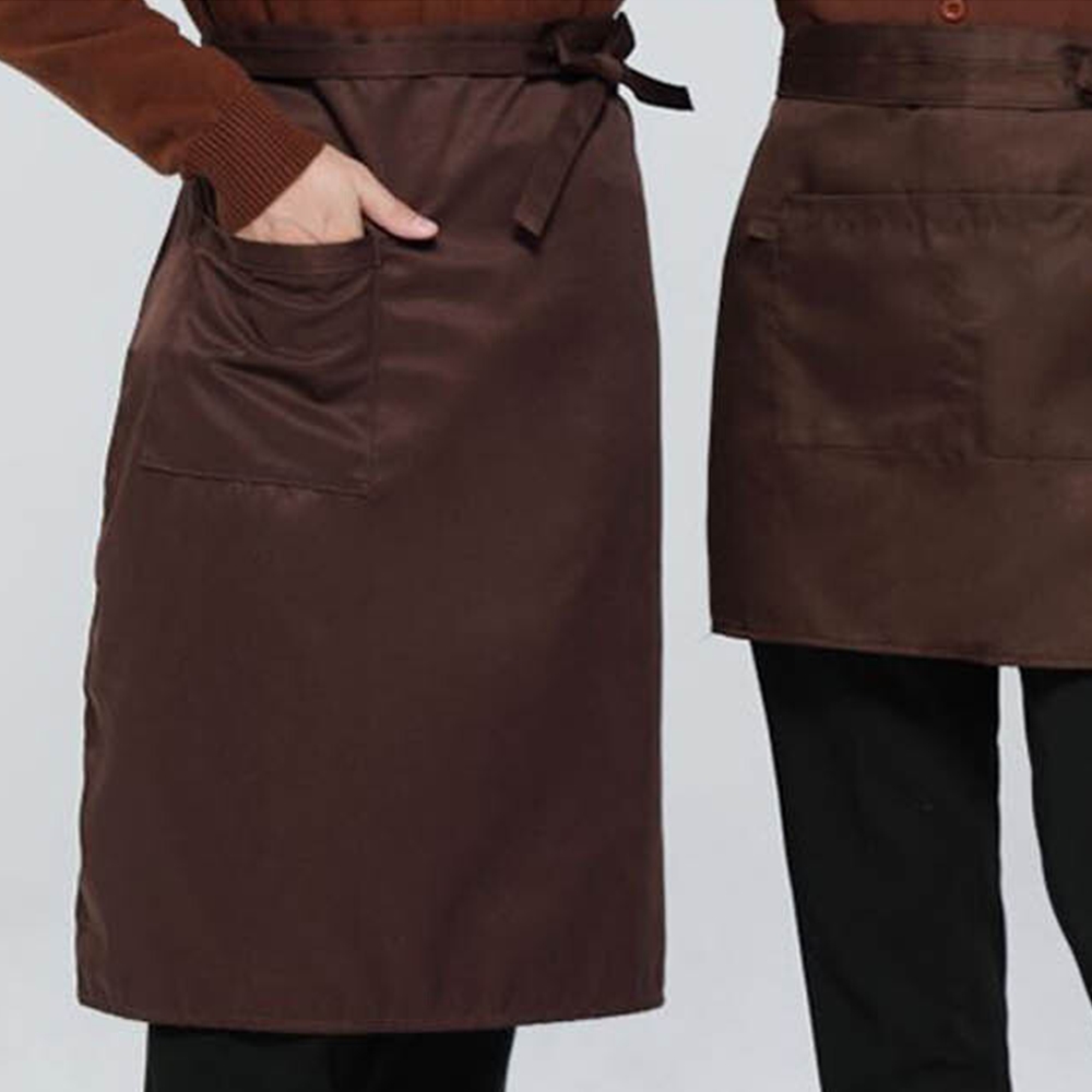 업소용 주머니 긴 카페 주방 서빙 커피숍 작업 롱 앞치마 블랙 브라운 화이트 : 코스모스마켓