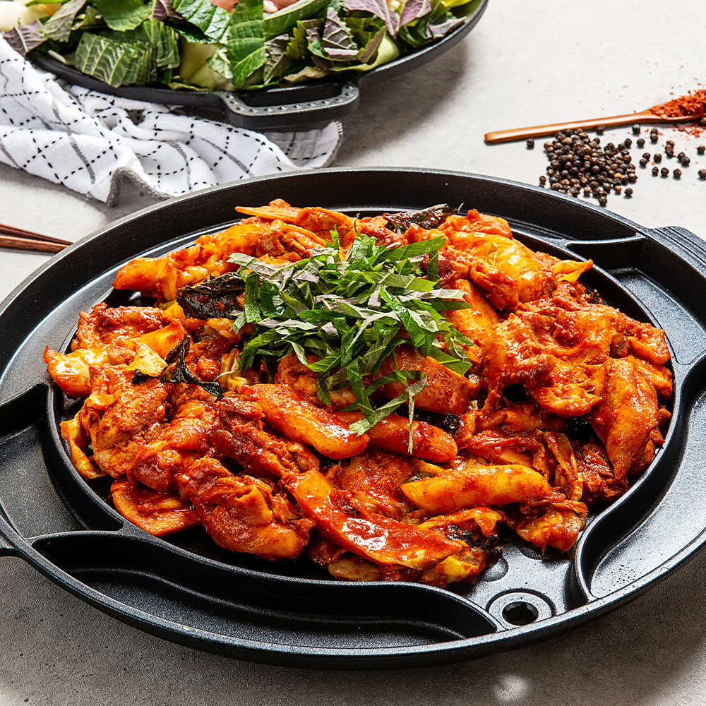 (3+2) 파주맛집 춘천정통닭갈비 1250g 밀키트 5인분 : 춘천정통닭갈비