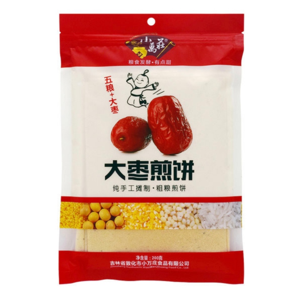 중국식품 동북특산 대추맛 곡물 전병 지엔빙 찌엔빙 짼빙 200g : 차이홍푸드