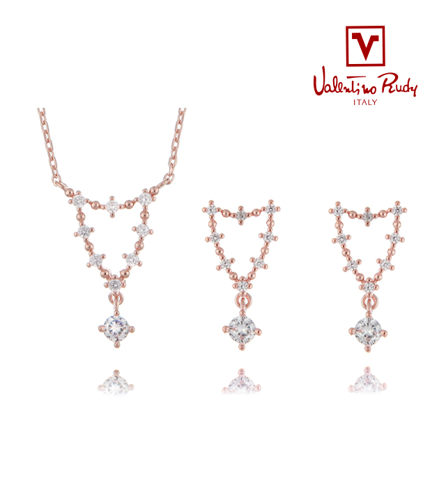 [VALENTINO RUDY] 발렌티노루디 이태리 VR2103-09S RG 로즈골드 목걸이 / 귀걸이 (폭스 라인)  쥬얼리/브랜드/선물 : 스타일메카