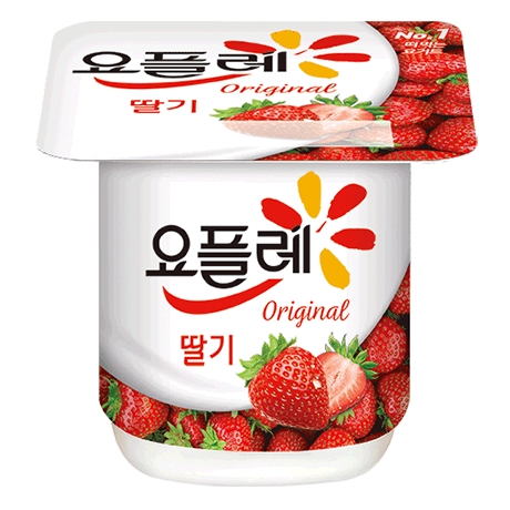 빙그레 요플레 오리지널 85g8개 딸기 플레인 복숭아 요거트 : 밀크잇