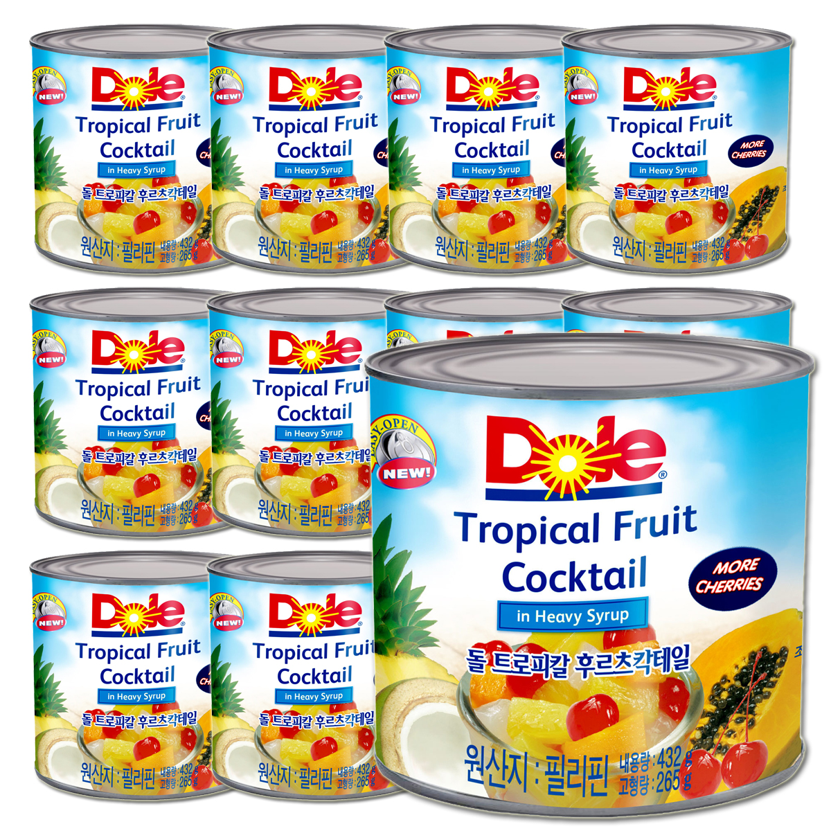 Dole 돌 후르츠칵테일 432g X 12캔 / 동원 과일 통조림 : 베이직라벨