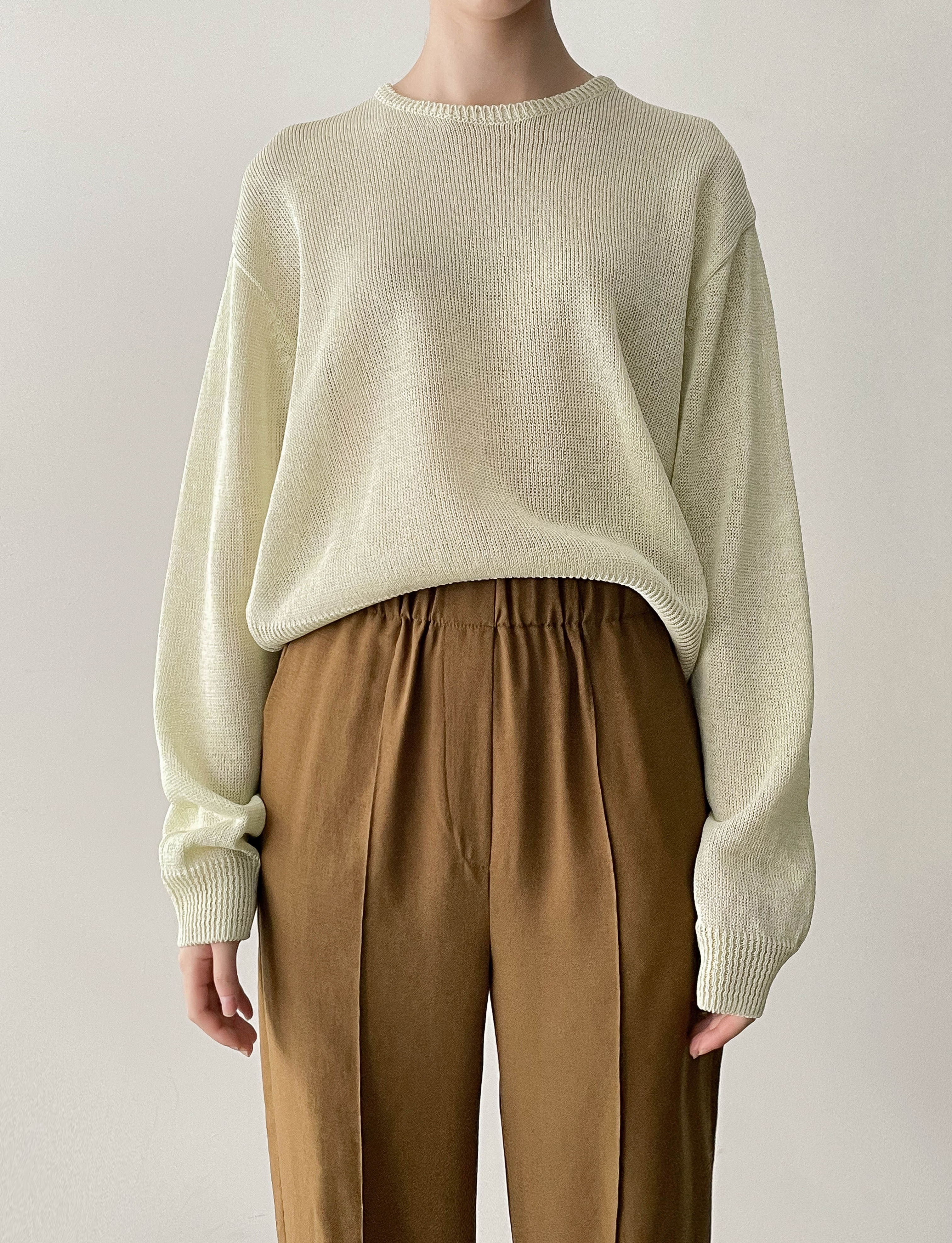 TABLE 믹스드 라운드 니트 Mixed round knit  : APPOINT NOUN
