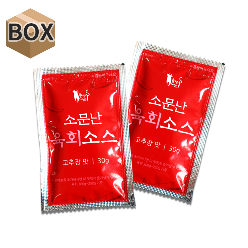 New 소문난 육회소스 육회양념 고추장맛 (40g) 100개 1박스 : 대박 마켓