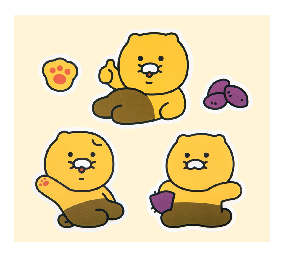 춘식이 큰 멀티 데코 꾸미기 스티커 리무버블스티커 노트북스티커 카카오프렌즈캐릭터 : 미니 세상