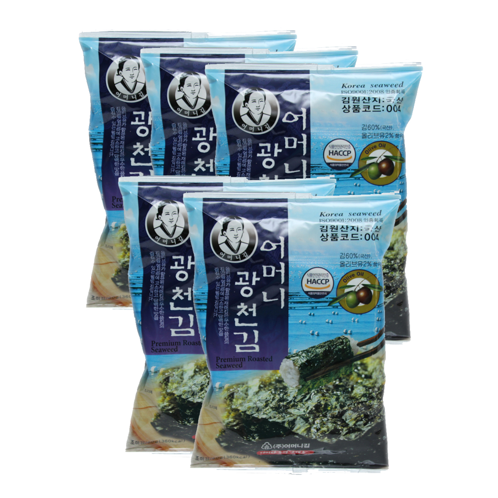 광천 어머니김 60g 5개 광천김 전장김 조미김 대 : 짠물상