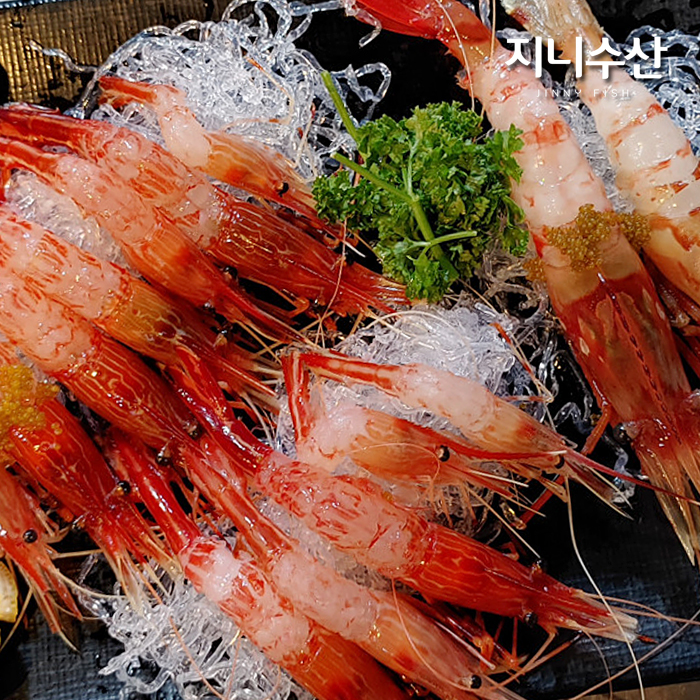 자연산 활 독도 연안 꽃 닭 도화 새우 회 택배 500g 1kg : 지니수산 마켓