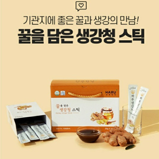 꿀 담은 생강청 맵지 않은 맛있는 스틱 수제차 20g 30포, : 건강차만드는집 태경