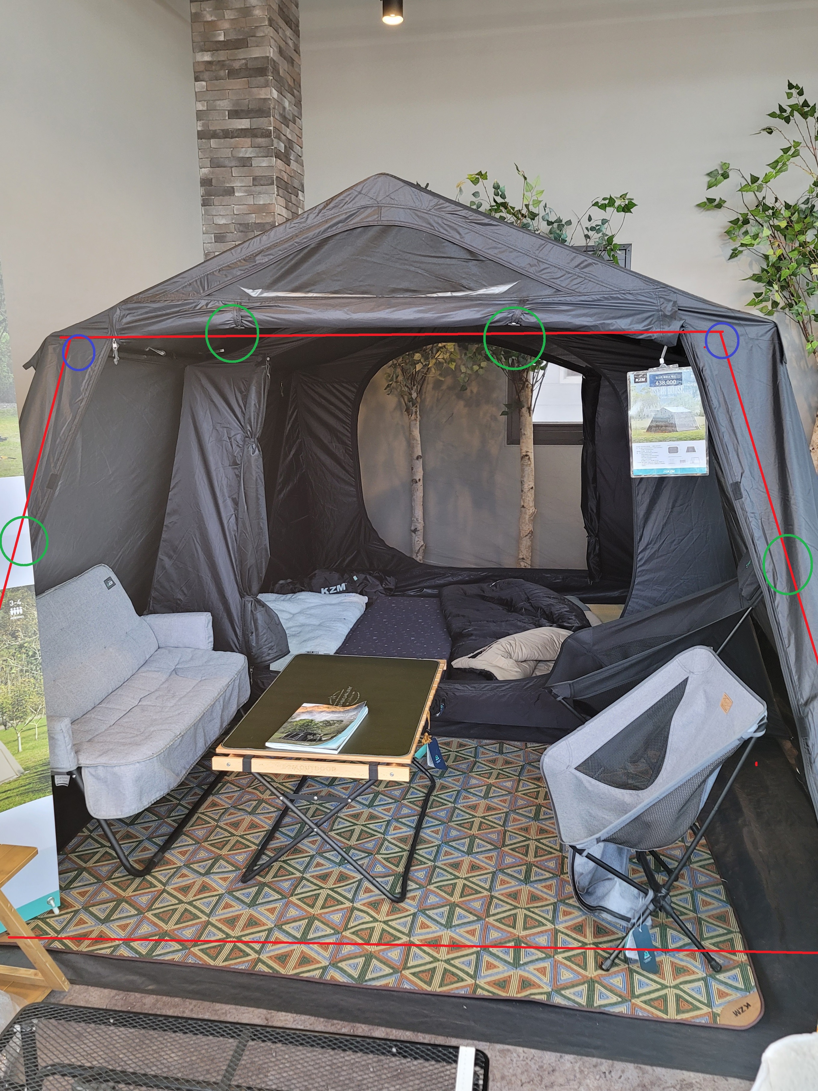 오스카 하우스 캐빈 우레탄창 옆문 TPU 제작 : winter camping
