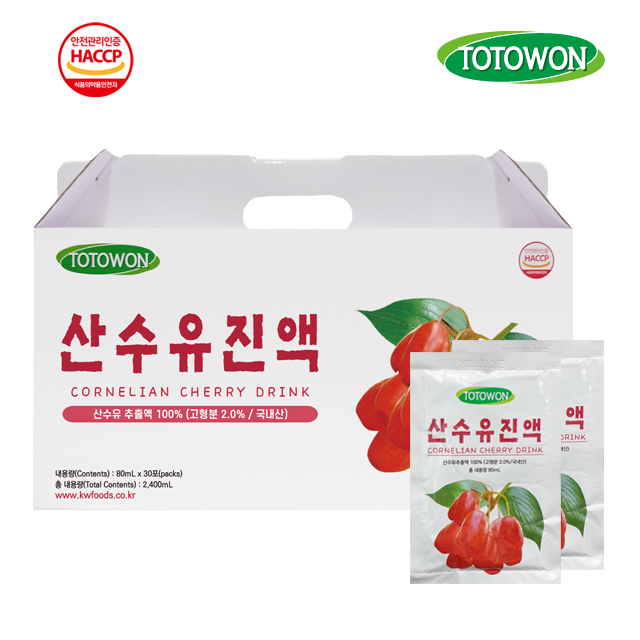강원식품 산수유진액 80mL 60포 : 강원식품