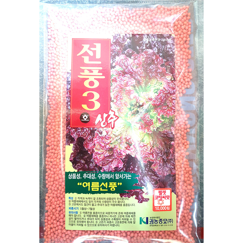 선풍3호 코팅상추씨앗 만립 24년 : 제일농약사