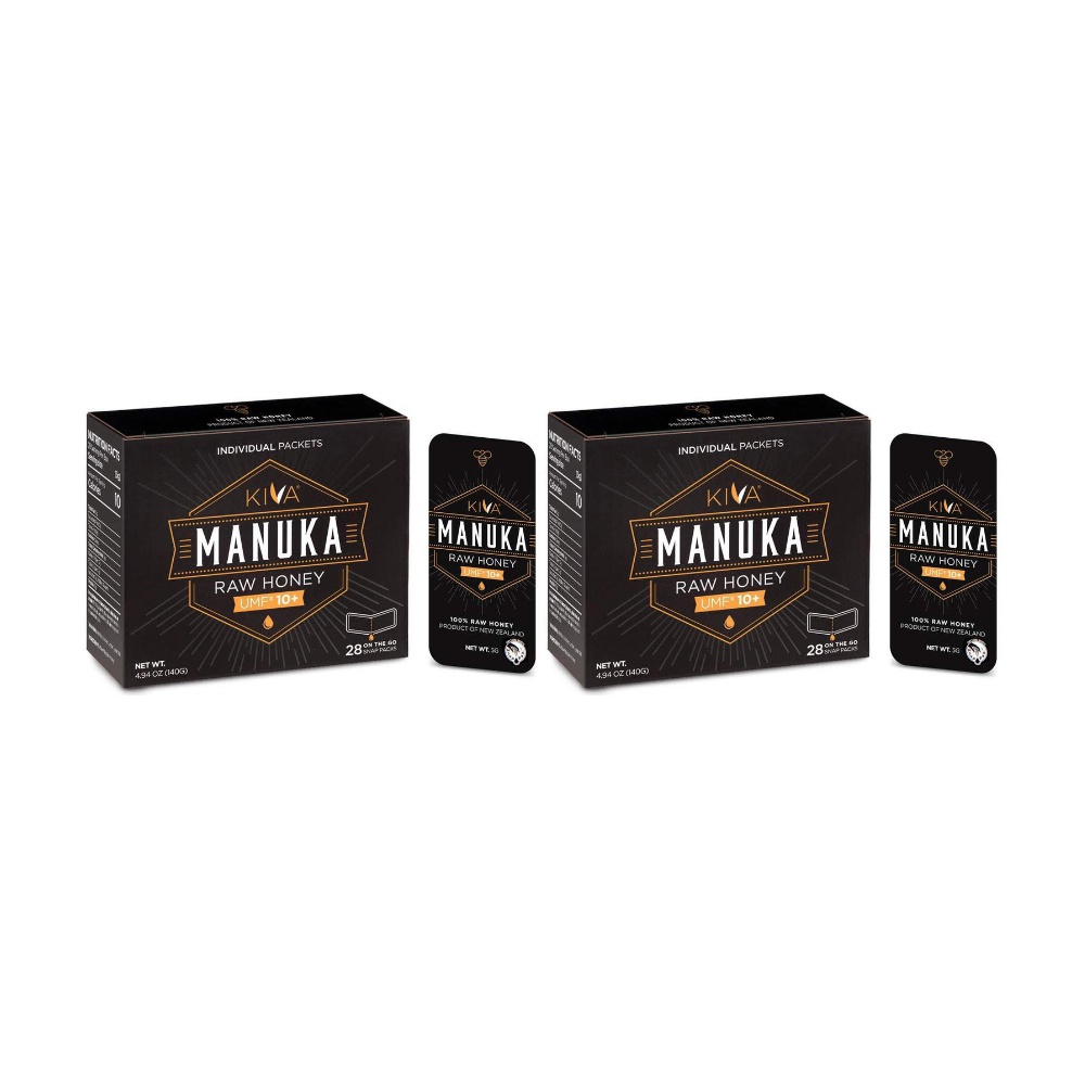 Kiva Raw Manuka Honey - 100% Pure Genuine New Zealand 키바 뉴질랜드산 100% 로우 마누카 허니 2팩 : 해담코리아