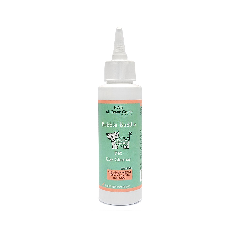 버블부들 강아지 고양이 귀세정제 특허성분 함유120ml 귀 냄새 청소 귀병 : 스킨365 - 버블부들