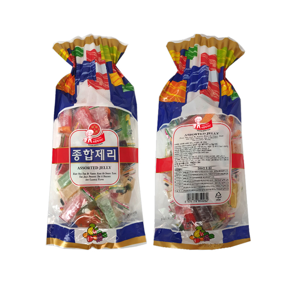 종합제리 500g x 2개입 다양한 맛과 쫄깃한 식감 캔디형 과일맛 젤리 간식 : 다머거