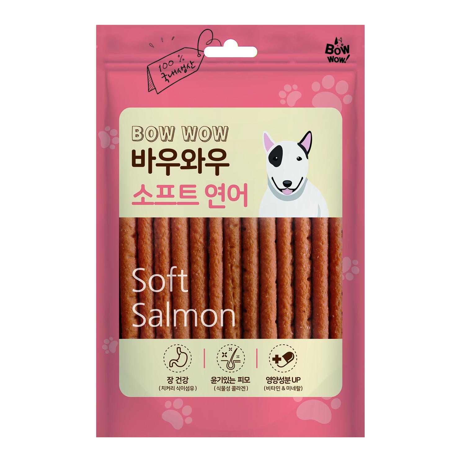 바우와우 소프트 연어 져키 150g 국내산 강아지간식 : 픽미픽미