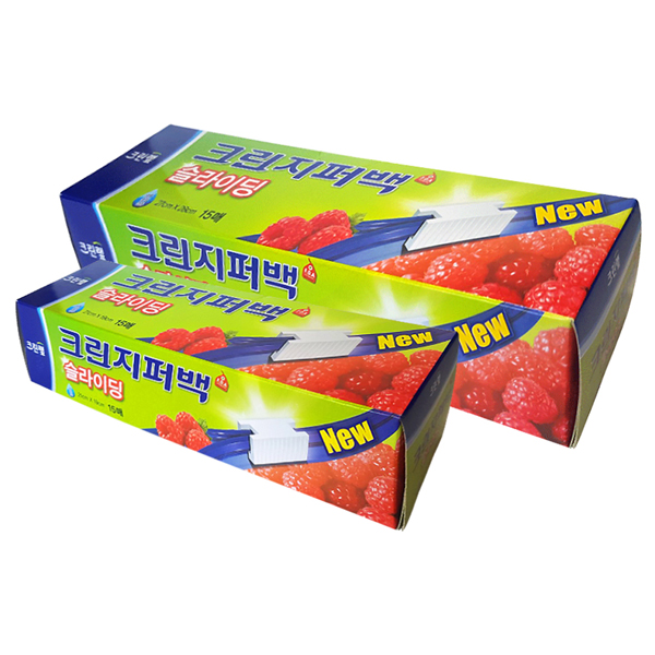 크린랩 알뜰 크린지퍼백 슬라이딩 이중지퍼백 : 채널굿스