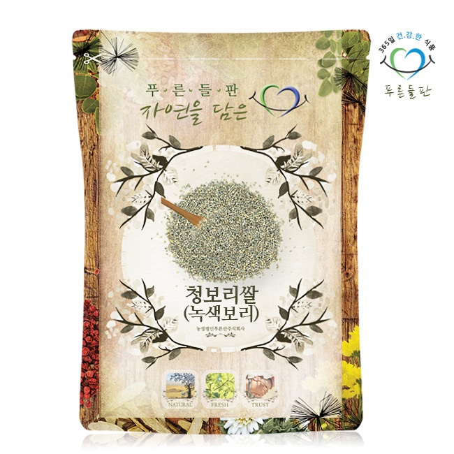 [푸른들판] 국내산 청보리쌀 녹색 보리 쌀 1.5kg 청색 초록 고창 잡곡 청맥 강호청 : 푸른들판 :