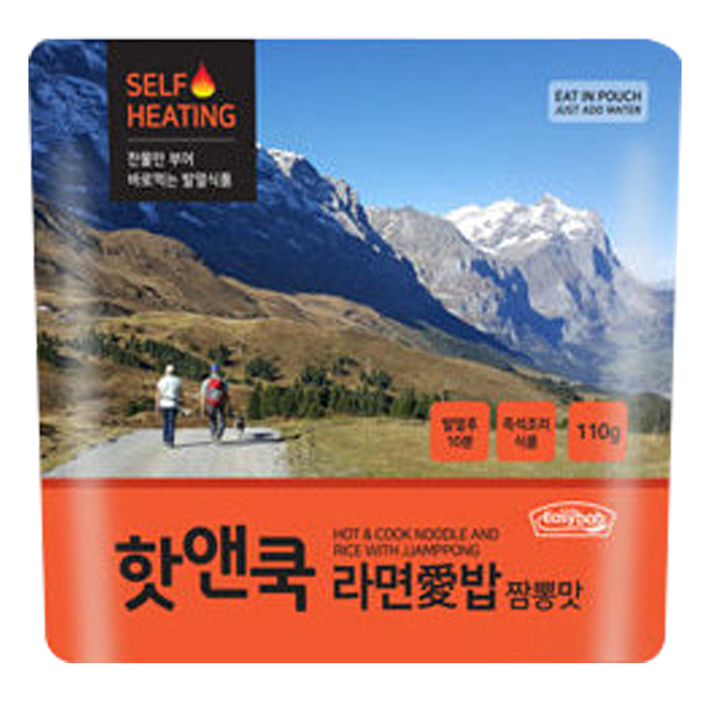 전투식량 발열 도시락 골프 캠핑 등산 낚시 간편식 즉석밥 핫앤쿡 인기3종 맛선택 라면애밥 김치비빔밥 쇠고기비빔밥 : 바른 정원