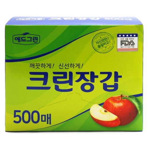 애드그린 크린장갑500매 위생장갑 비닐 일회용 : 다가인