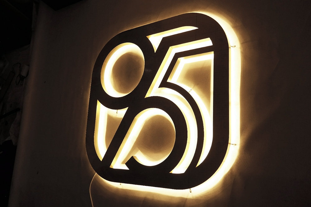 85cm 골드스텐 채널후광간판 : 마이캘리