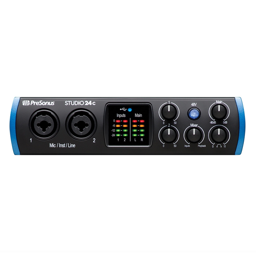 Presonus 프리소너스 Studio 24C 2x2 USB-C portable 스튜디오 24C 오디오 인터페이스 : 킹스비트몰