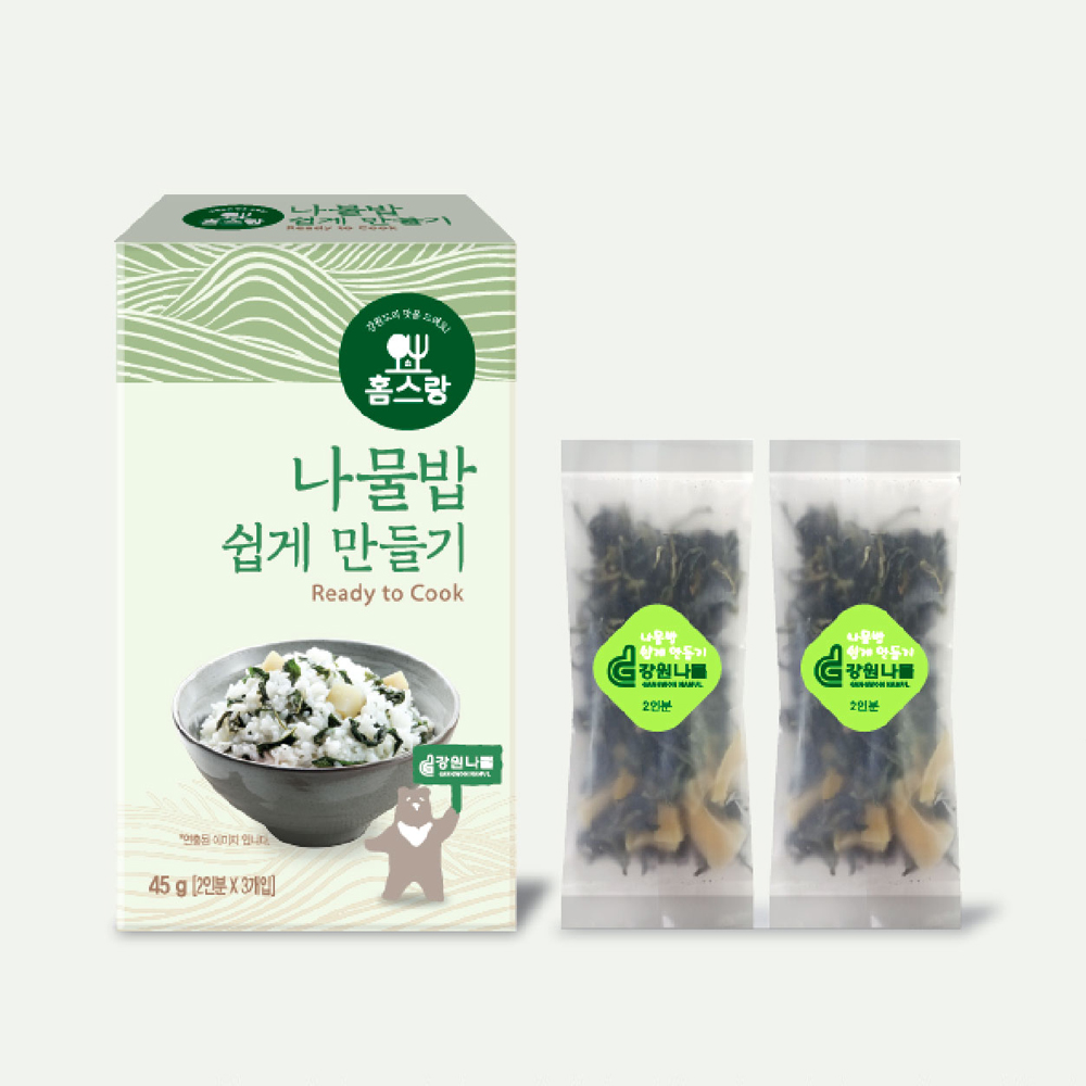 밥지을때 바로넣는 유기농 곤드레,어수리,곰취나물 12인분(15gx6봉) : 보물섬스토어