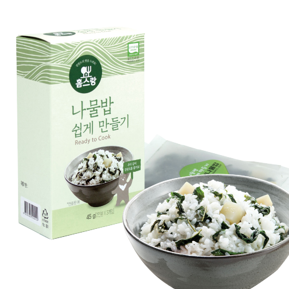 밥지을때 바로넣는 유기농 곤드레,어수리,곰취나물 12인분(15gx6봉) : 보물섬스토어