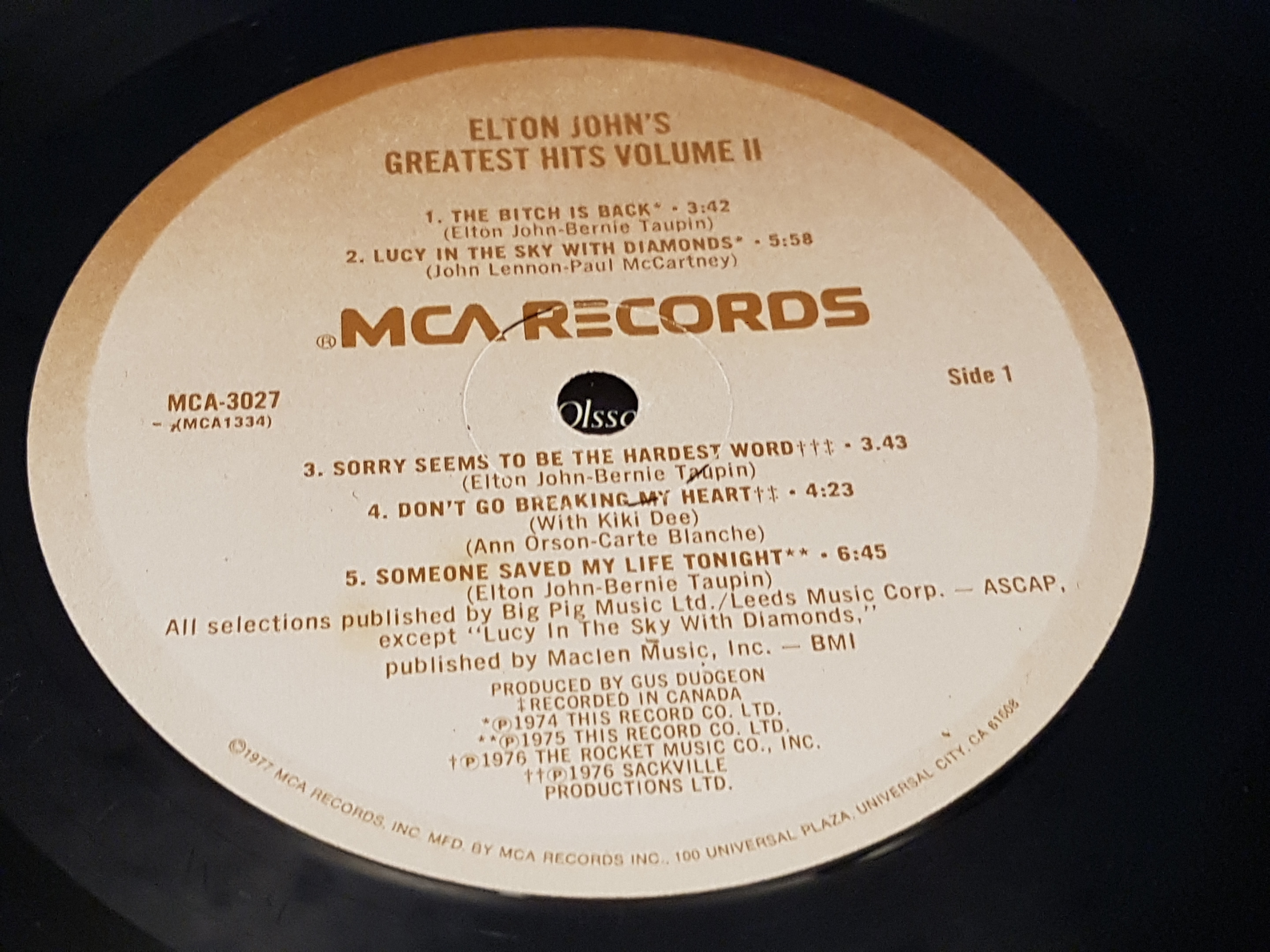 수입LP  ELTON JOHN-GREATEST HITS VOLUME2 : 필레코드