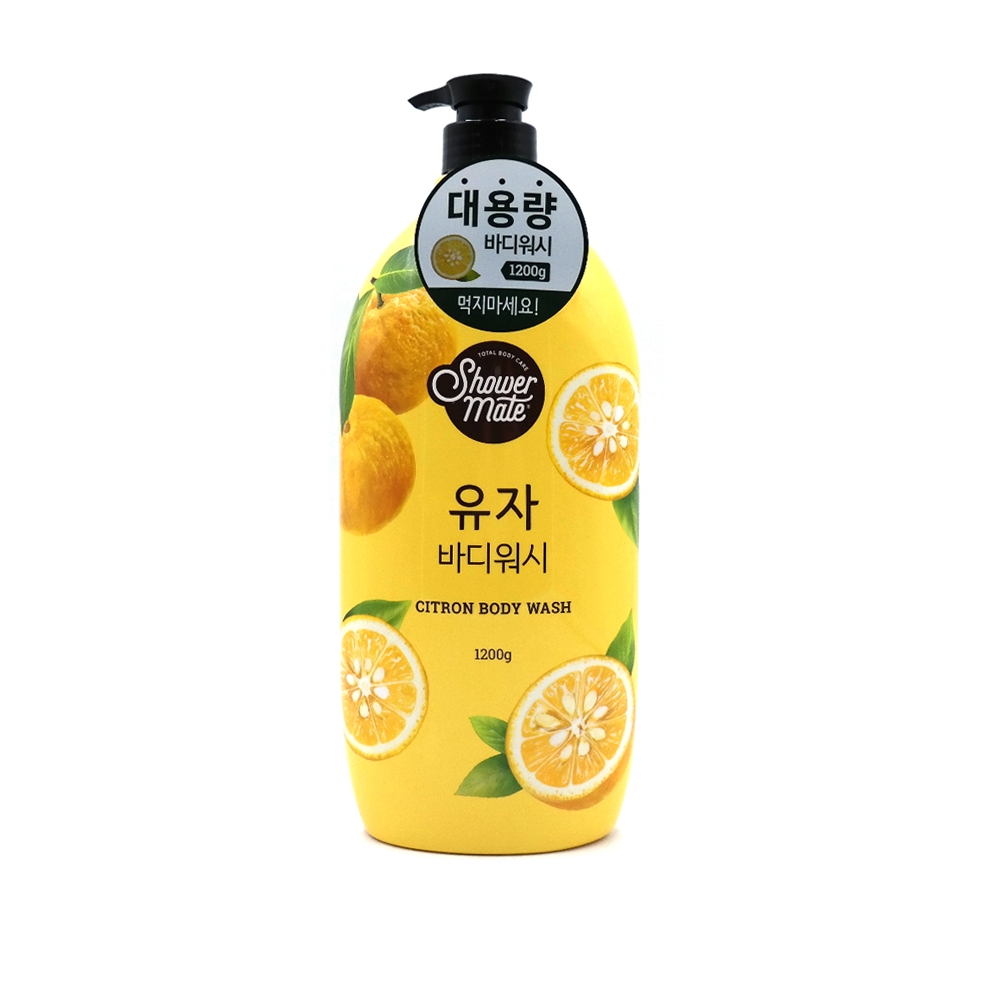 샤워메이트 유자 바디워시 1200g 바디클렌져/목욕용품/바디용품/바디워시대용량/바디케어/바디샴푸/샤워젤 : 데일리원샵