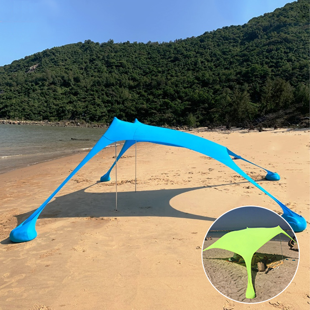 KFP 스탠드형 비치 텐트(210x210cm) LYCRA 그늘막 초간편 선쉐이드 2-3인용 : 같은마음
