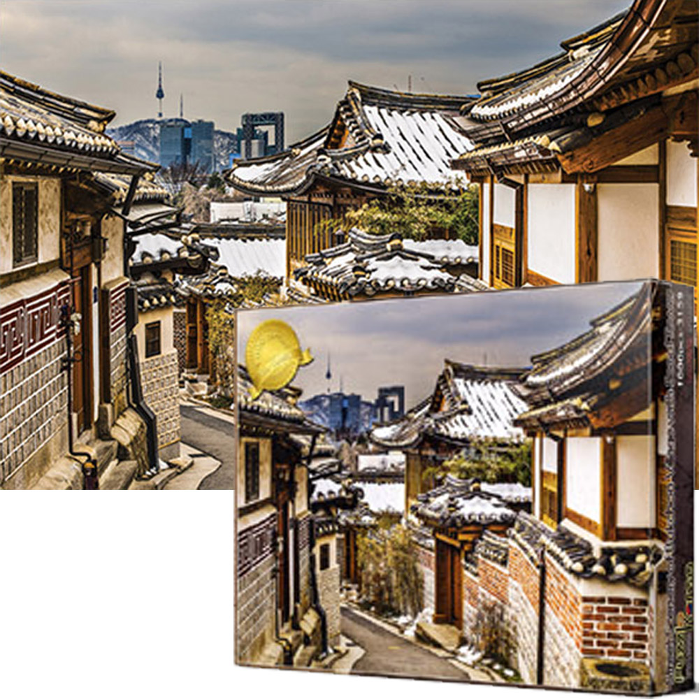 퍼즐마을 퍼즐코리아 1000P 서울타워가 보이는 복촌의 거리 3159 명화 일러스트 풍경 : 퍼즐마을경상지사