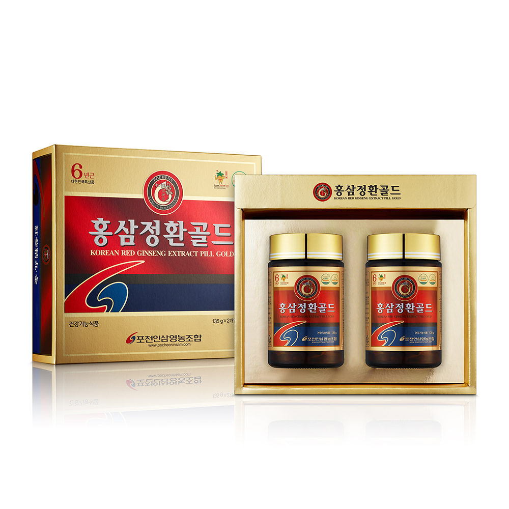 포천인삼 홍삼정환 골드 135g x 2개 6년근 홍삼환 : 포천인삼영농조합