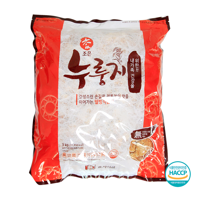 효자식품 참조은 우리쌀 누룽지 3kg 대용량 (식사대용) : 티타임고려