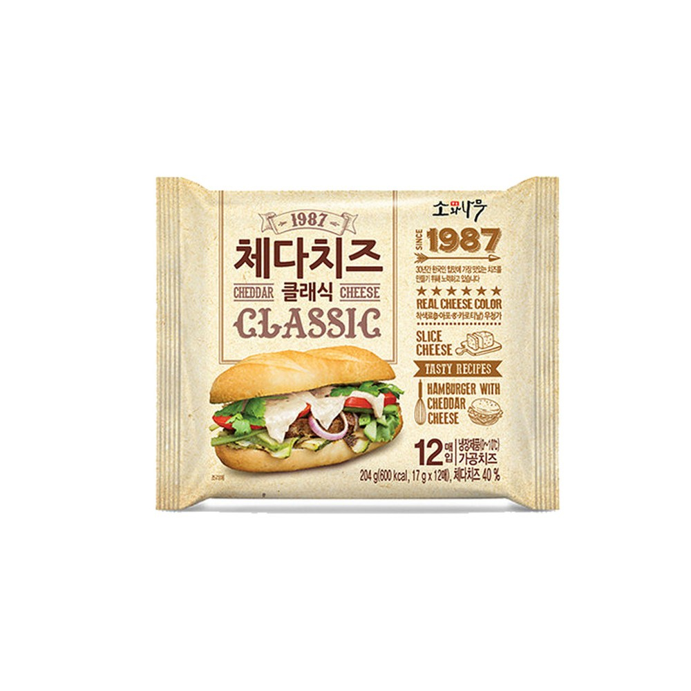 동원 소와나무 체다치즈 클래식 204g(12매입) : WS푸드마켓