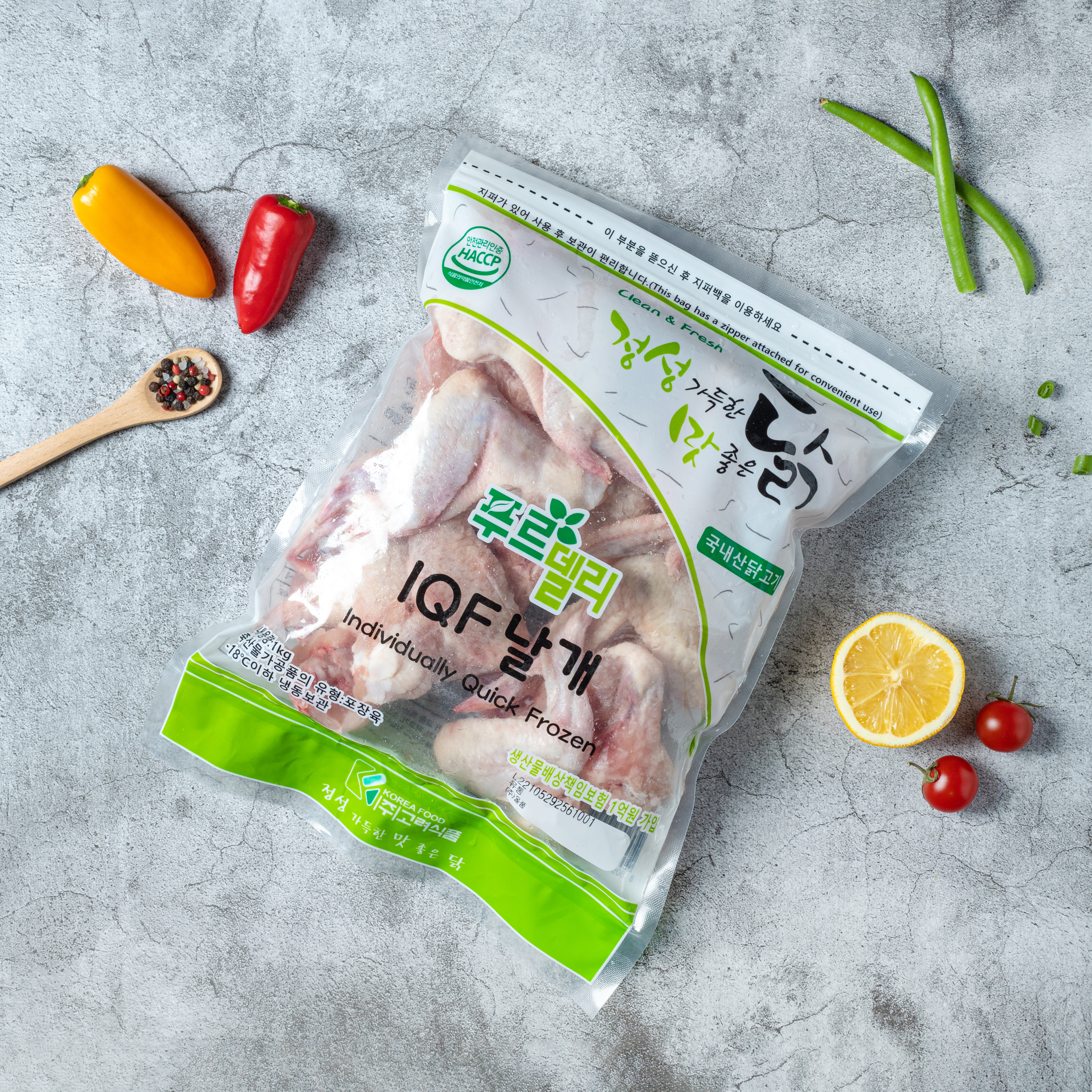 푸르델리 IQF 냉동 닭절단육(볶음탕용) 1kg : 닭고기의 모든것 푸르델리