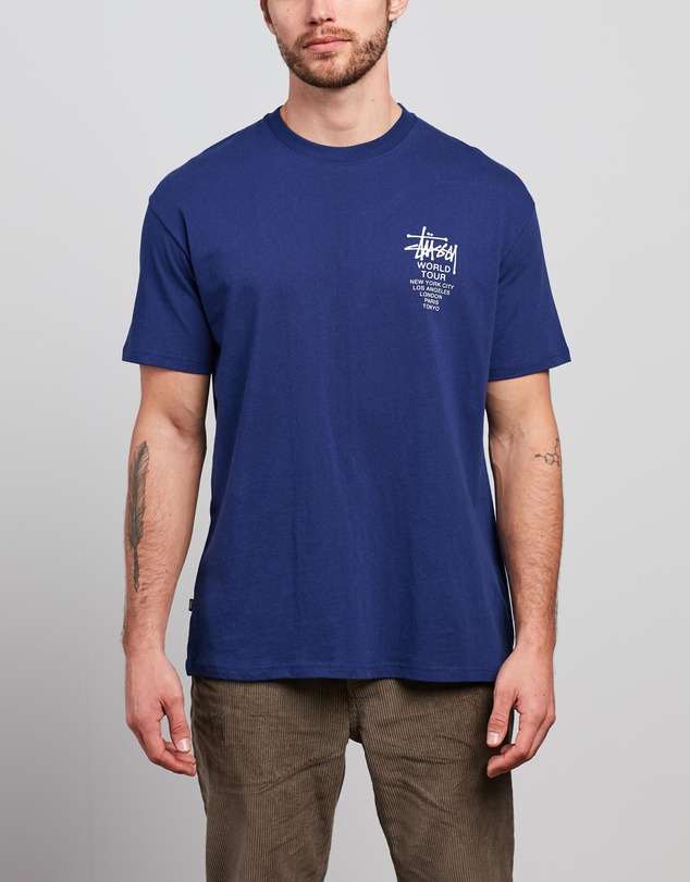 STUSSY 스투시 월드 투어 기본 로고 남성 반팔 티셔츠 5컬러 : 에이치벨리