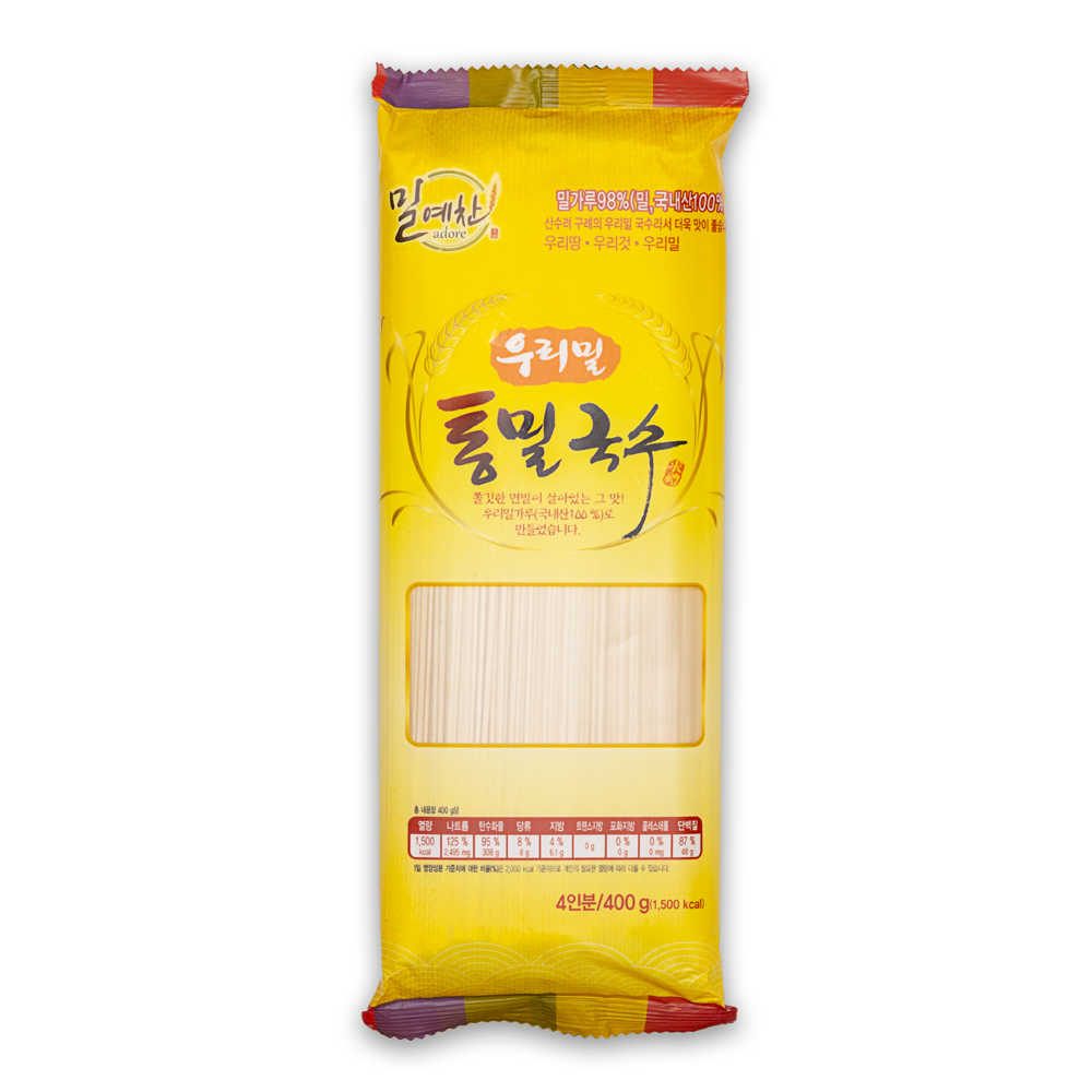 밀예찬 우리밀 통밀국수 (400g) : 밀예찬 우리밀국수